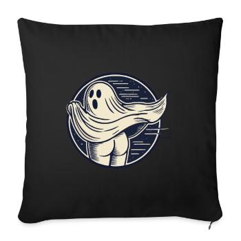 Funny Halloween Ghost Sarcastic Humor - Sofa pillowcase 17,3'' x 17,3'' (45 x 45 cm) - black - Front