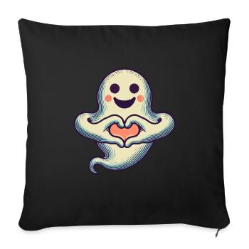 My Halloween Boo Cute Love Ghost - Sofa pillowcase 17,3'' x 17,3'' (45 x 45 cm) - black - Front