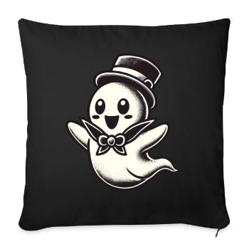 Funny Magician Ghost Cute Halloween - Sofa pillowcase 17,3'' x 17,3'' (45 x 45 cm) - black - Front