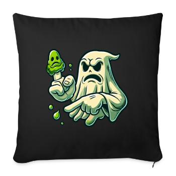 Lustiger Popel Geist Retro Cartoon Stil Booger - Sofakissenbezug 45 x 45 cm - Schwarz - Vorne