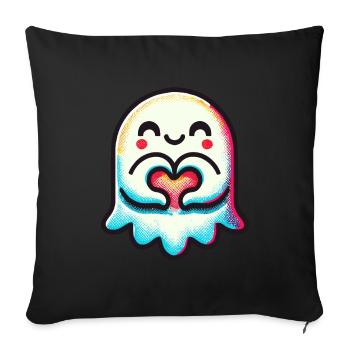My Halloween Boo Cute Love Ghost - Sofa pillowcase 17,3'' x 17,3'' (45 x 45 cm) - black - Front