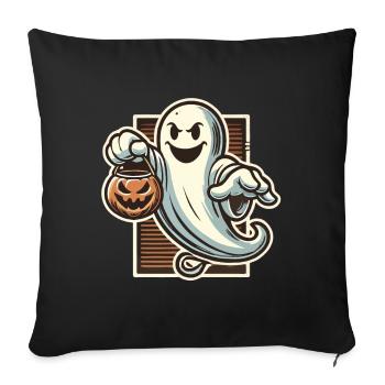 Cute Halloween Ghost Trick or Treat - Sofa pillowcase 17,3'' x 17,3'' (45 x 45 cm) - black - Front