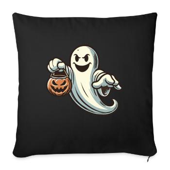 Cute Halloween Ghost Trick Or Treat - Sofa pillowcase 17,3'' x 17,3'' (45 x 45 cm) - black - Front