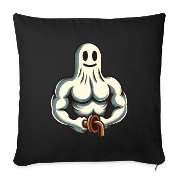 Bodybuilding Ghost Funny Gym Ghost - Sofa pillowcase 17,3'' x 17,3'' (45 x 45 cm) - black - Front