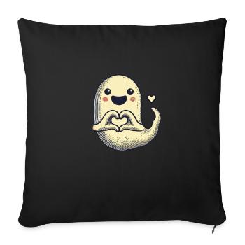 My Halloween Boo Cute Love Ghost - Sofa pillowcase 17,3'' x 17,3'' (45 x 45 cm) - black - Front