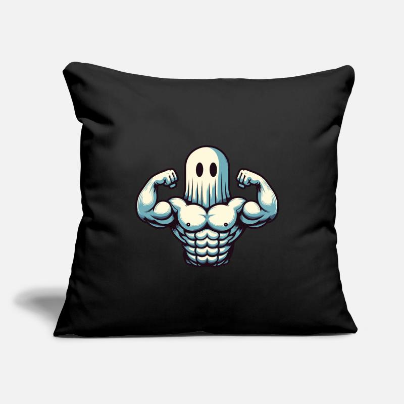 Musculation Ghost Drôle Gym Ghost Housse de coussin décorative 45 x 45 cm