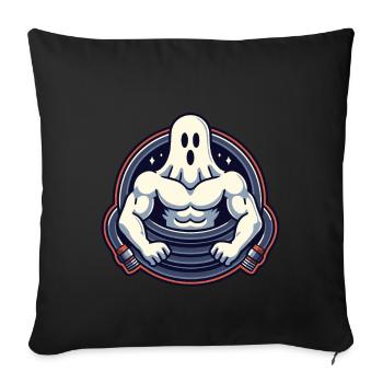 Bodybuilding Ghost Funny Gym Ghost - Sofa pillowcase 17,3'' x 17,3'' (45 x 45 cm) - black - Front