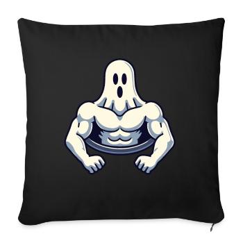 Musculation Ghost Workout Renforcement musculaire Mind - Housse de coussin décorative 45 x 45 cm - noir - Devant