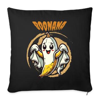 Drôle de Banana Ghost Ghost Boonana Costume - Housse de coussin décorative 45 x 45 cm - noir - Devant