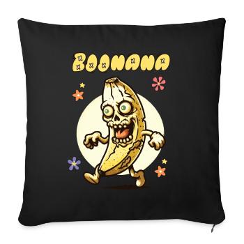Lustiges Bananen Zombie Boonana Halloween Kostüm - Sofakissenbezug 45 x 45 cm - Schwarz - Vorne