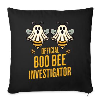 Dicton drôle officiel de Boo Bee Examiner - Housse de coussin décorative 45 x 45 cm - noir - Devant