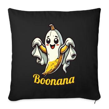 Funny Banana Ghost Boonana - Sofa pillowcase 17,3'' x 17,3'' (45 x 45 cm) - black - Front