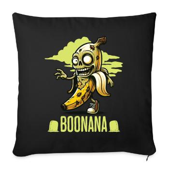Drôle Banane Zombie Zombie Boonana - Housse de coussin décorative 45 x 45 cm - noir - Devant