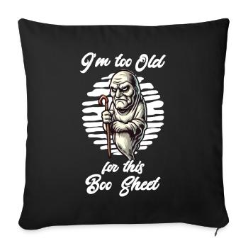 Boo Sheet fantôme drôle dire Design - Housse de coussin décorative 45 x 45 cm - noir - Devant