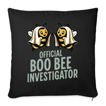 Dicton drôle d’examinateur officiel d’abeilles - Housse de coussin décorative 45 x 45 cm - noir - Devant