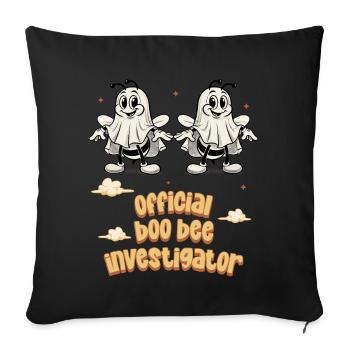 Dicton drôle d’examinateur officiel d’abeilles - Housse de coussin décorative 45 x 45 cm - noir - Devant