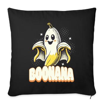 Funny Banana Ghost Ghosts Boonana - Sofa pillowcase 17,3'' x 17,3'' (45 x 45 cm) - black - Front