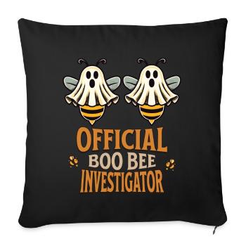 offizieOfficial Bee Examiner Humour Dire - Housse de coussin décorative 45 x 45 cm - noir - Devant