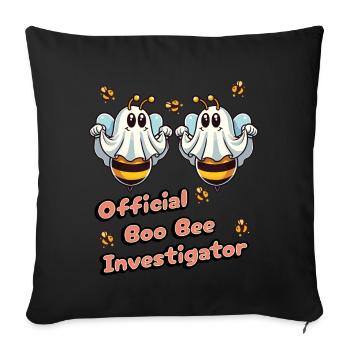 Official Boo Bee Examiner Funny Saying - Sofa pillowcase 17,3'' x 17,3'' (45 x 45 cm) - black - Front