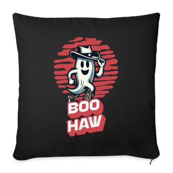 Funny Cowboy Ghost Says Boo Haw Costume Idea - Sofa pillowcase 17,3'' x 17,3'' (45 x 45 cm) - black - Front