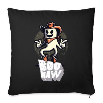 Cool Cowboy Ghost Says Boo Haw - Sofa pillowcase 17,3'' x 17,3'' (45 x 45 cm) - black - Front