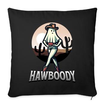Cowboy Girl Ghost Funny Pun Saying - Sofa pillowcase 17,3'' x 17,3'' (45 x 45 cm) - black - Front