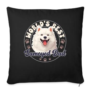 Samojede Groovy Samojede Dad - Sofakissenbezug 45 x 45 cm - Schwarz - Vorne