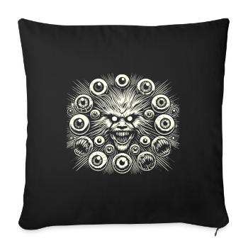 Dark Monster Eyes Creepy Halloween Design - Sofa pillowcase 17,3'' x 17,3'' (45 x 45 cm) - black - Front
