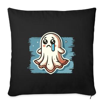 Sad Ghost Cute Weeping Ghosts - Sofa pillowcase 17,3'' x 17,3'' (45 x 45 cm) - black - Front
