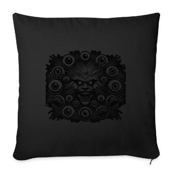 Gloomy Eyes Creepy Halloween Design - Sofa pillowcase 17,3'' x 17,3'' (45 x 45 cm) - black - Front