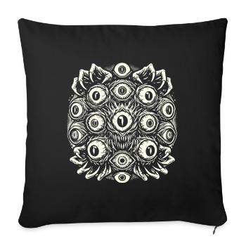 Dark Monster Eyes Scary Halloween - Sofa pillowcase 17,3'' x 17,3'' (45 x 45 cm) - black - Front