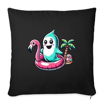Summer Halloween Spooky Lifestyle Costume Idea - Sofa pillowcase 17,3'' x 17,3'' (45 x 45 cm) - black - Front