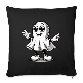 Funny Retro Ghost Cute Ghosts Design - Sofa pillowcase 17,3'' x 17,3'' (45 x 45 cm) - black - Front