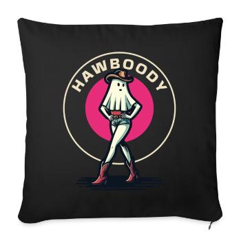 Cowboy Girl Ghost Funny Pun Saying - Sofa pillowcase 17,3'' x 17,3'' (45 x 45 cm) - black - Front