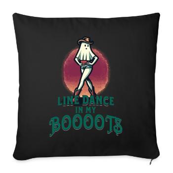 Cowboy Mit Boots Line Dance Gespenst Vintage Retro - Sofakissenbezug 45 x 45 cm - Schwarz - Vorne