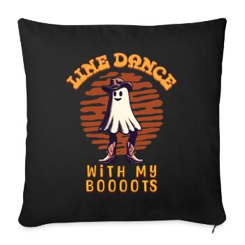 Cowboy Mit Boots Line Dance Gespenst - Sofakissenbezug 45 x 45 cm - Schwarz - Vorne