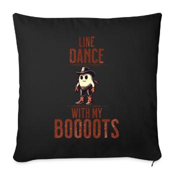 Cowboy Mit Boots Line Dance Gespenst Vintage Retro - Sofakissenbezug 45 x 45 cm - Schwarz - Vorne