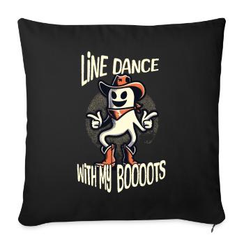 Cowboy With Boots Line Dance Ghost - Sofa pillowcase 17,3'' x 17,3'' (45 x 45 cm) - black - Front