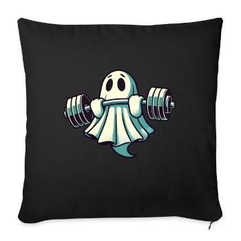 Bodybuilding Ghost Funny Gym Ghost - Sofa pillowcase 17,3'' x 17,3'' (45 x 45 cm) - black - Front