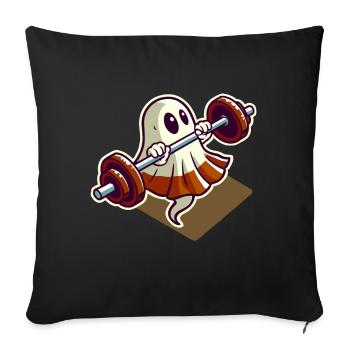 Bodybuilding Ghost Funny Gym Ghost - Sofa pillowcase 17,3'' x 17,3'' (45 x 45 cm) - black - Front