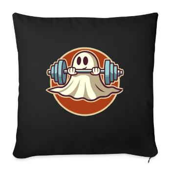 lasMusculation Ghost Funny Gym Ge - Housse de coussin décorative 45 x 45 cm - noir - Devant