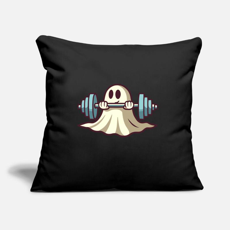 Musculation Ghost Drôle Gym Ghost Housse de coussin décorative 45 x 45 cm