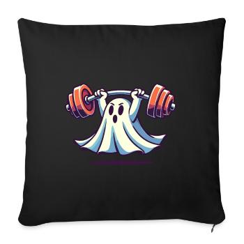 Bodybuilding Ghost Funny Gym Ghost - Sofa pillowcase 17,3'' x 17,3'' (45 x 45 cm) - black - Front