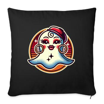 Funny Glamour Ghoul Flashy Halloween Girl - Sofa pillowcase 17,3'' x 17,3'' (45 x 45 cm) - black - Front