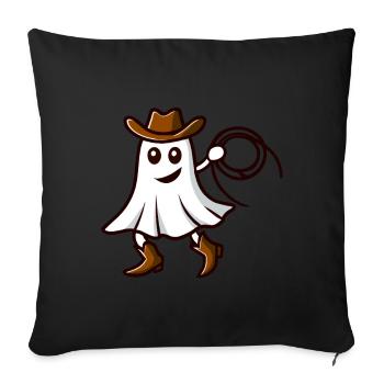 Cowboy Ghost Funny Halloween Design - Sofa pillowcase 17,3'' x 17,3'' (45 x 45 cm) - black - Front