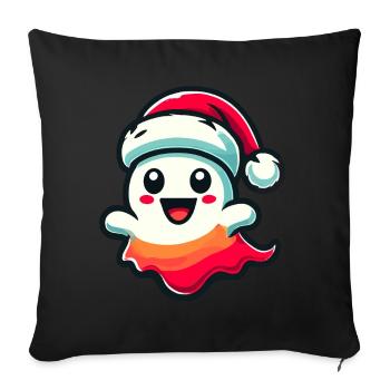 Cute Christmas Ghost Scary - Sofa pillowcase 17,3'' x 17,3'' (45 x 45 cm) - black - Front