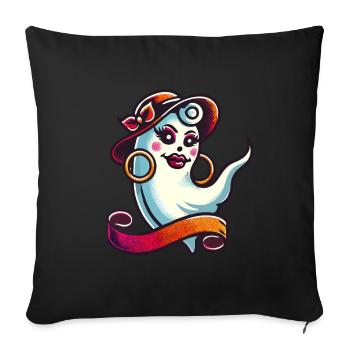 Funny Glamour Ghoul Flashy Halloween - Sofa pillowcase 17,3'' x 17,3'' (45 x 45 cm) - black - Front