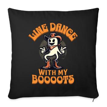 Cowboy Mit Boots Line Dance Gespenst Vintage Retro - Sofakissenbezug 45 x 45 cm - Schwarz - Vorne