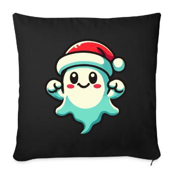 Cute Christmas Ghost Funny Halloween - Sofa pillowcase 17,3'' x 17,3'' (45 x 45 cm) - black - Front