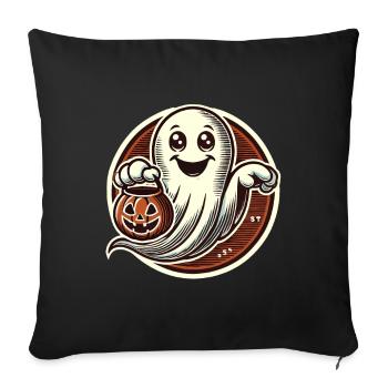 Cute Halloween Ghost Trick Or Treat - Sofa pillowcase 17,3'' x 17,3'' (45 x 45 cm) - black - Front